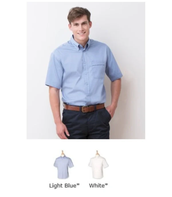 Henbury H555 Mens Short Sleeve Oxford Shirt